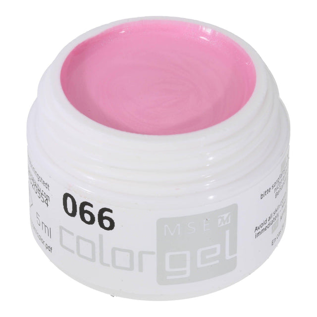 #066 Premium-EFFEKT Color Gel 5ml Cremig helles Rosa mit sanftem Perlglanz - MSE - The Beauty Company