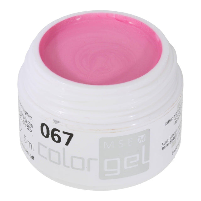 #067 Premium-EFFEKT Color Gel 5ml Kräftiges Zuckerwatte-Rosa mit Perlglanz - MSE - The Beauty Company