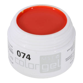 #074 Premium-PURE Color Gel 5ml Frisches leuchtendes Rot mit deutlichem Orangeanteil - MSE - The Beauty Company