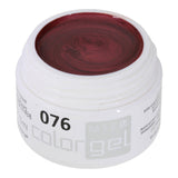 #076 Premium-EFFEKT Color Gel 5ml Bordeauxrot mit Perlglanz - MSE - The Beauty Company