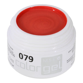 #079 Premium-EFFEKT Color Gel 5ml Signalrot mit rosa-pinkem Perlglanz - MSE - The Beauty Company