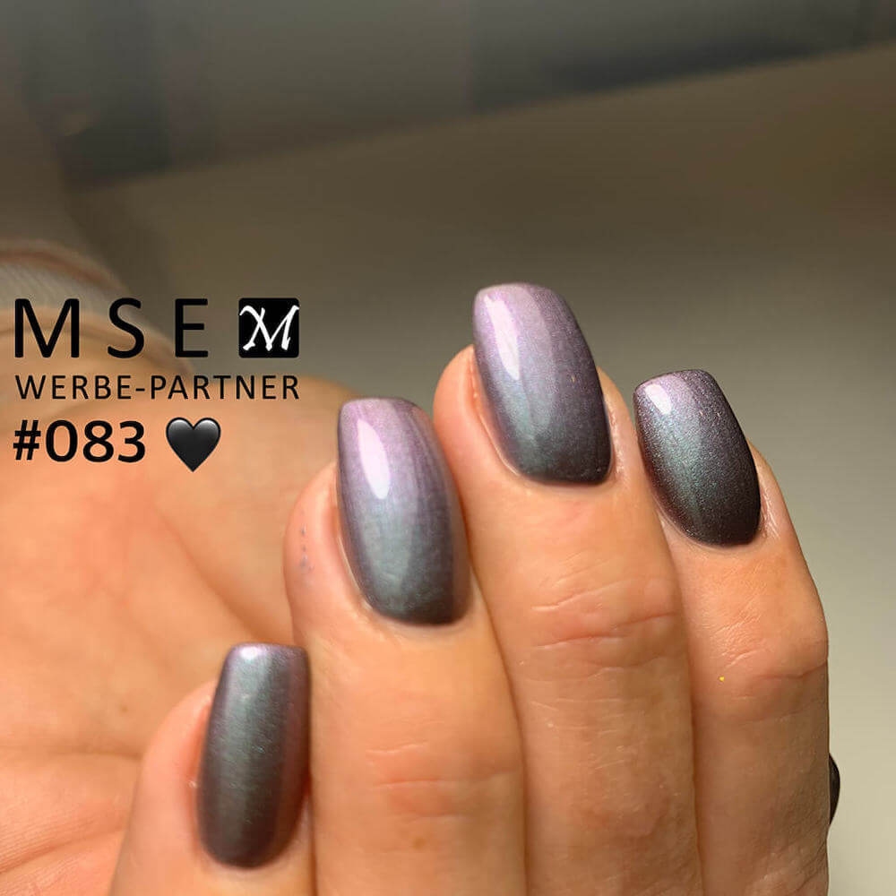 #083 Premium-EFFEKT Color Gel 5ml Schwarz mit rosa/grün changierendem Perleffekt - MSE - The Beauty Company