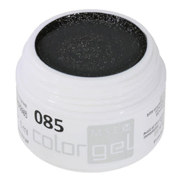 #085 Premium-EFFEKT Color Gel 5ml Schwarz mit ausgeprägtem Silberglitter