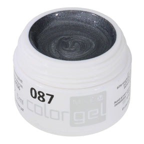 #087 Premium-EFFEKT Color Gel 5ml Metallic Silber mit blauem Unterton - MSE - The Beauty Company