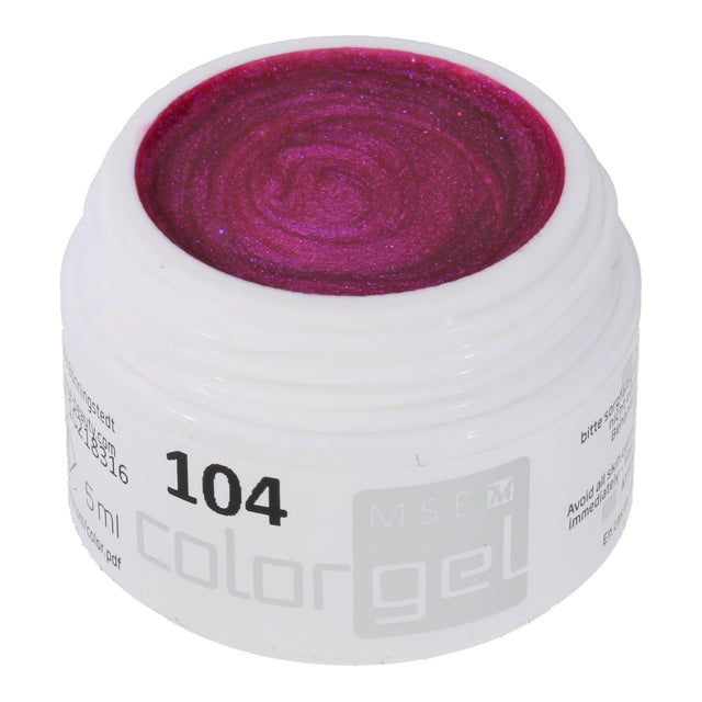 #104 Premium-EFFEKT Color Gel 5ml Kombination aus Pink und Rotviolett mit Perlglanzeffekt - MSE - The Beauty Company