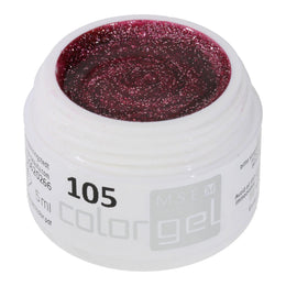 #105 Premium-GLITTER Color Gel 5ml Pink mit Glittereffekt (Gel ist durchscheinend)