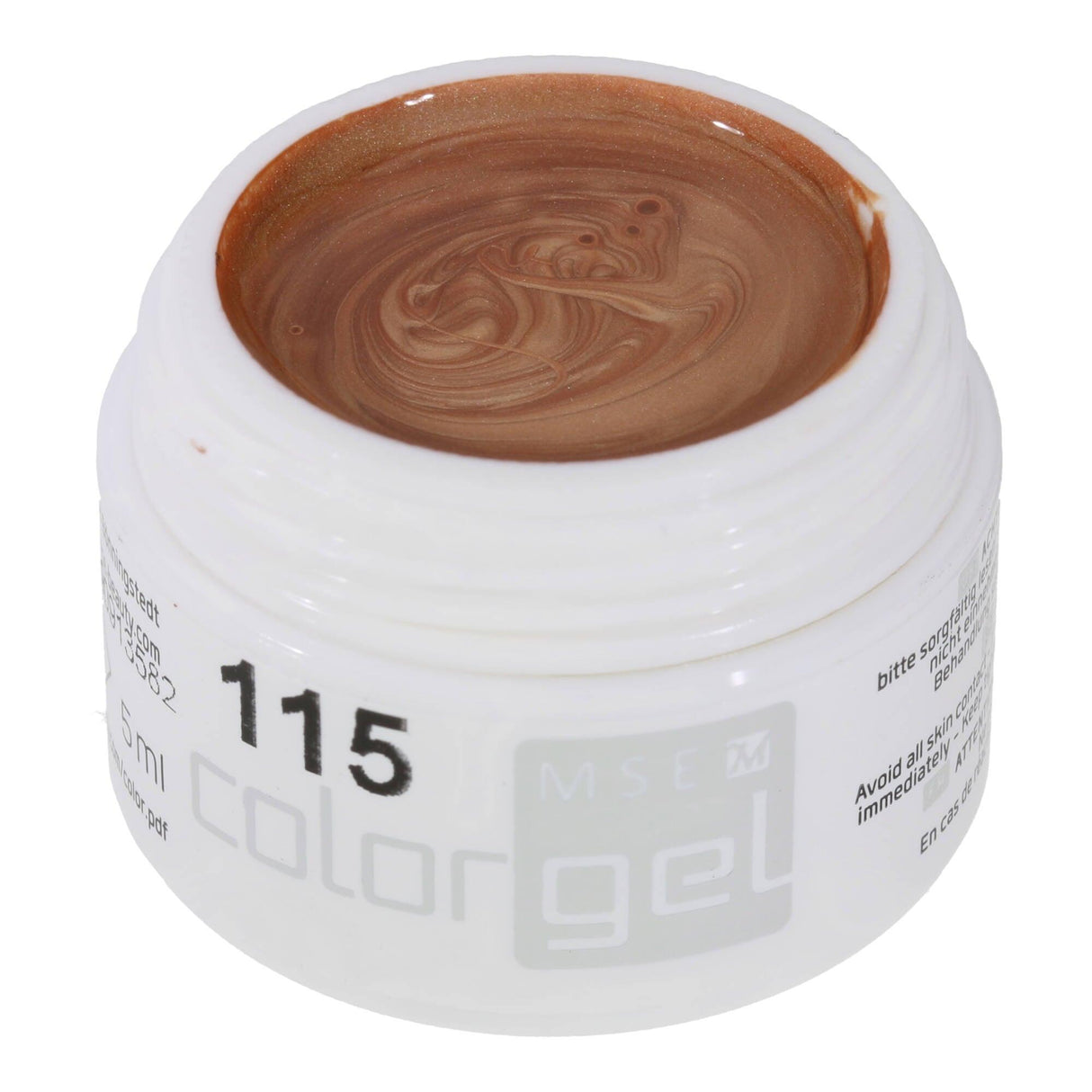#115 Premium-EFFEKT Color Gel 5ml Klassisches Beige mit Perlglanzeffekt - MSE - The Beauty Company