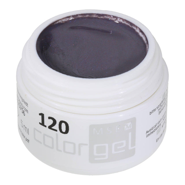 #120 Premium-EFFEKT Color Gel 5ml Lilagrau mit dezentem Perleffekt - MSE - The Beauty Company