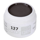 #127 Premium-EFFEKT Color Gel 5ml Kaltes Dunkelbraun mit Silberschimmer - MSE - The Beauty Company