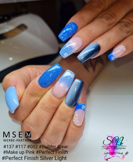 #137 Premium-EFFEKT Color Gel 5ml Sehr dunkles Blau mit blauem Perlglanz - MSE - The Beauty Company