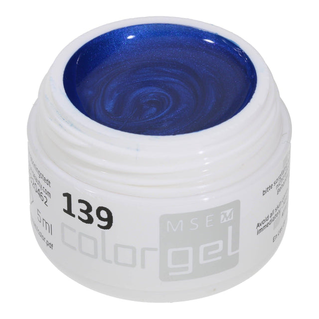 #139 Premium-EFFEKT Color Gel 5ml Leuchtendes Blau mit Perlglanz - MSE - The Beauty Company
