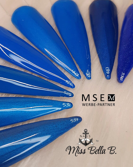 #139 Premium-EFFEKT Color Gel 5ml Leuchtendes Blau mit Perlglanz - MSE - The Beauty Company