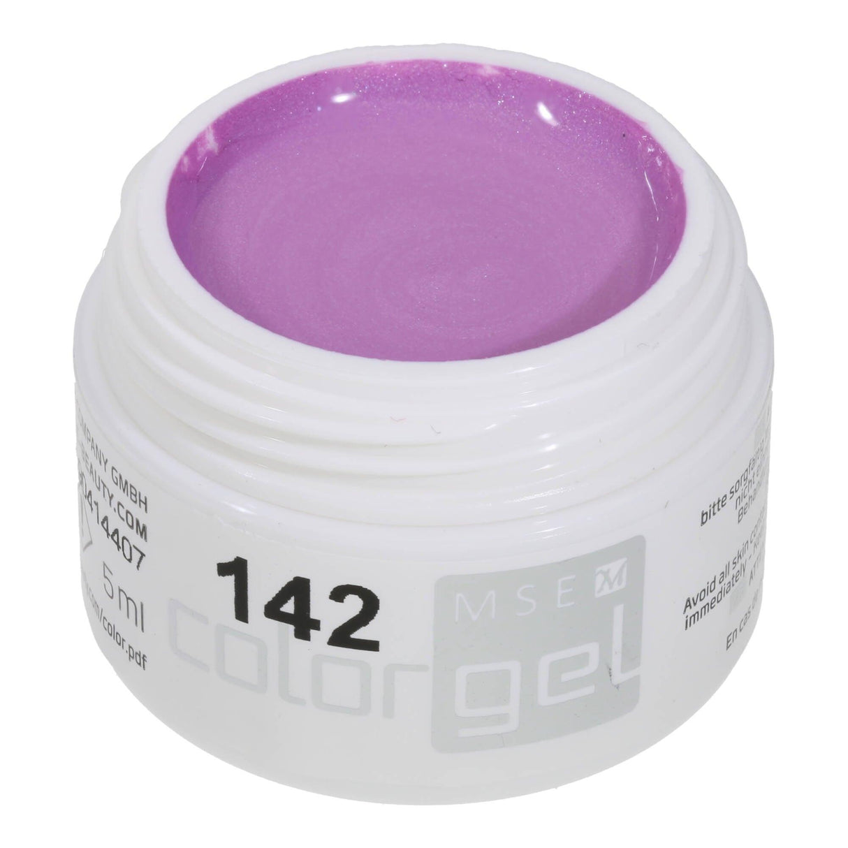 #142 Premium-EFFEKT Color Gel 5ml Cremiges Hellviolett mit Perlglanz - MSE - The Beauty Company