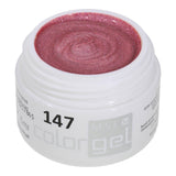#147 Premium-GLITTER Color Gel 5ml Rosafarbenes Glittergel - MSE - The Beauty Company