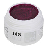 #148 Premium-GLITTER Color Gel 5ml Dunkles pinkes Glittergel - MSE - The Beauty Company