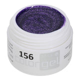 #156 Premium-GLITTER Color Gel 5ml Violett und Silberglitter - MSE - The Beauty Company