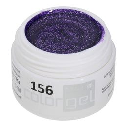 #156 Premium-GLITTER Color Gel 5ml Violett und Silberglitter