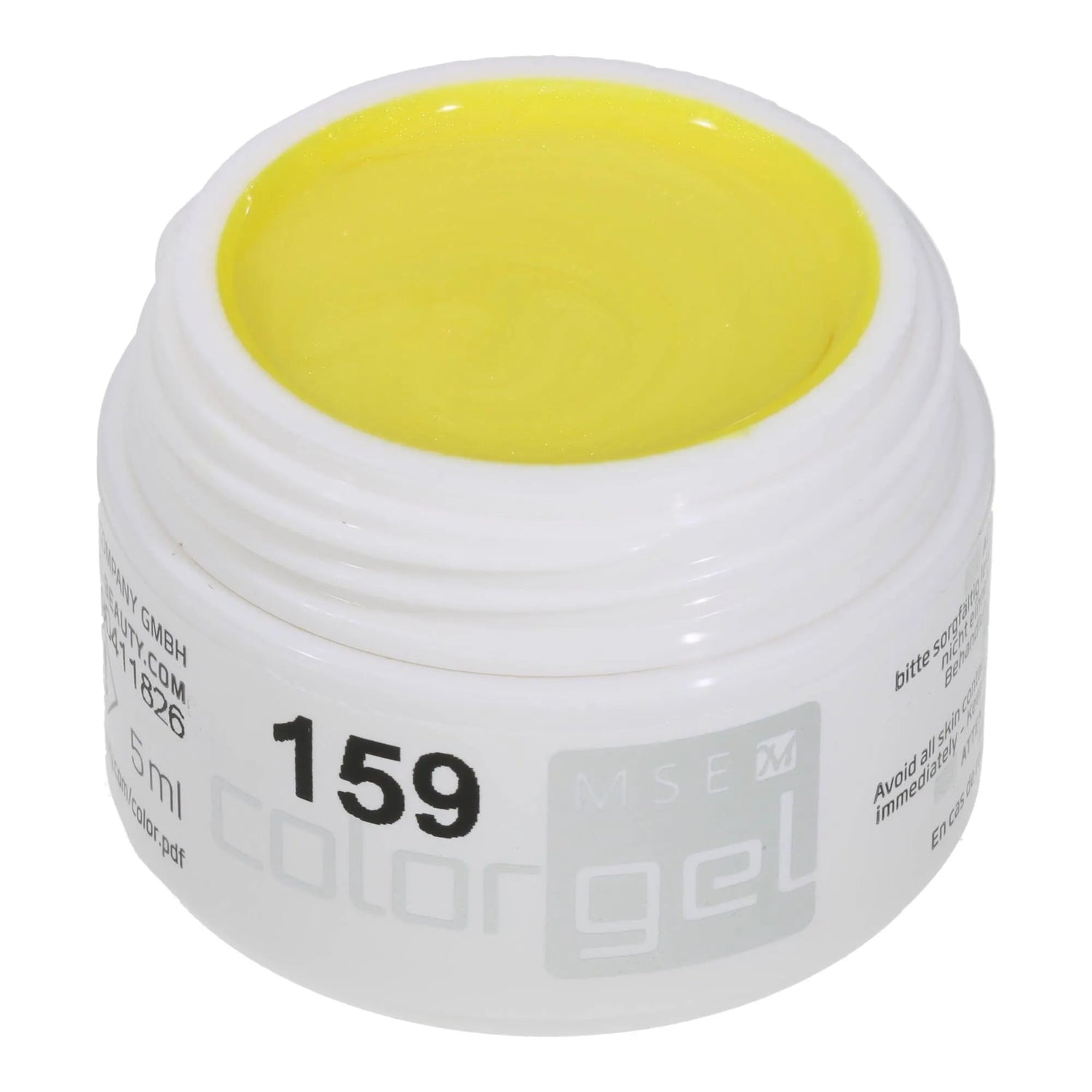 159 Premium-EFFEKT Color Gel 5ml Leuchtendes Gelb mit goldenem Perlef MSE - The Beauty Company 159 Premium-EFFEKT Color Gel 5ml Leuchtendes Gelb mit goldenem Perlef MSE - The Beauty Company
