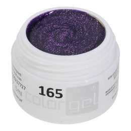 #165 Premium-GLITTER Color Gel 5ml Flieder und Rosa mit Silberglitter