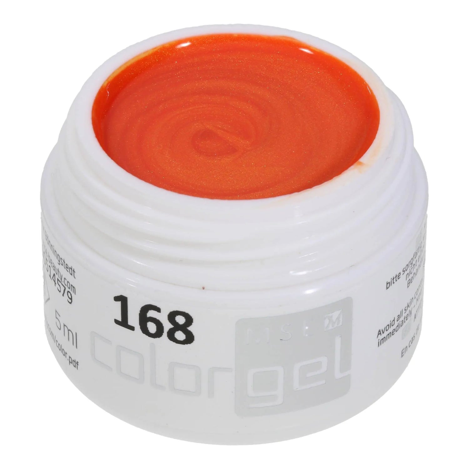 168 Premium-EFFEKT Color Gel 5ml Leuchtendes Orange mit Goldeffekt MSE - The Beauty Company 168 Premium-EFFEKT Color Gel 5ml Leuchtendes Orange mit Goldeffekt MSE - The Beauty Company