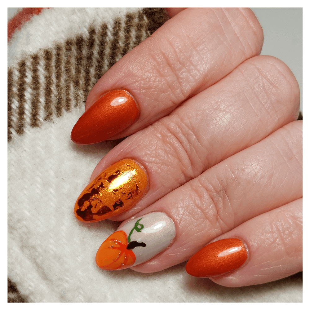 #168 Premium-EFFEKT Color Gel 5ml Leuchtendes Orange mit Goldeffekt - MSE - The Beauty Company
