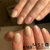 #169 Premium-EFFEKT Color Gel 5ml Heller Nudeton mit rose-goldenem Perleffekt - MSE - The Beauty Company
