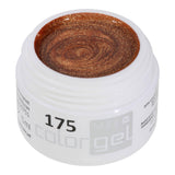 #175 Premium-GLITTER Color Gel 5ml Bronze verstärkt durch kräftige bronzefarbene Effekte - MSE - The Beauty Company