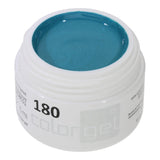 #180 Premium-EFFEKT Color Gel 5ml Dunkles Türkis mit dezentem Blauschimmer - MSE - The Beauty Company