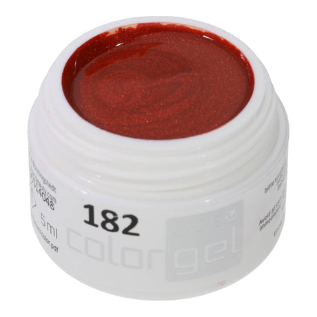 #182 Premium-EFFEKT Color Gel 5ml Dunkles Orange mit braunem Unterton und leichtem Schimmereffekt - MSE - The Beauty Company