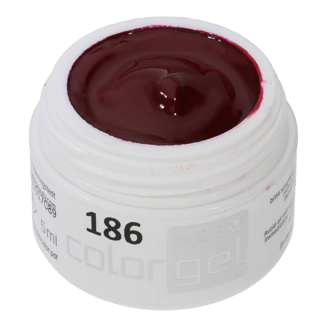 #186 Premium-PURE Color Gel 5ml Dunkles Violettrot - MSE - The Beauty Company
