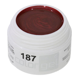 #187 Premium-EFFEKT Color Gel 5ml Dunkles Beerenrot mit Perlglanz