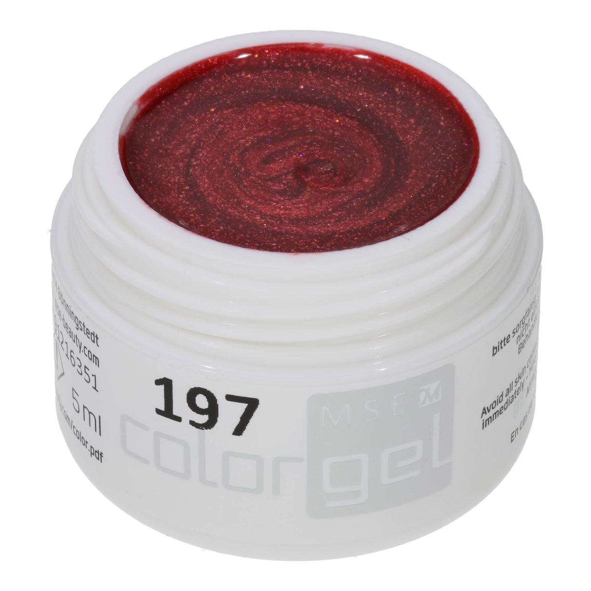 #197 Premium-EFFEKT Color Gel 5ml Kräftiges Rosa mit ausgeprägtem Schimmereffekt - MSE - The Beauty Company