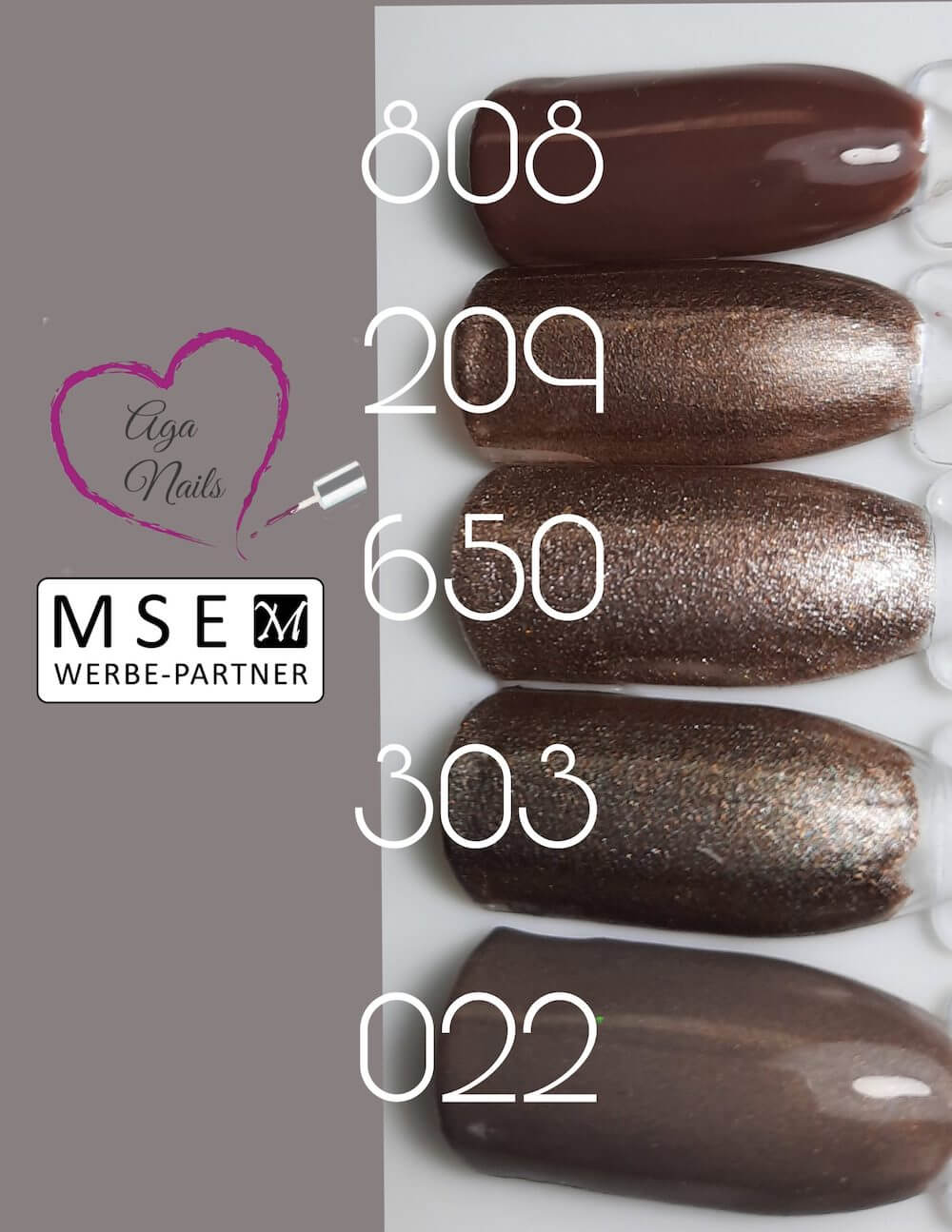 #209 Premium-EFFEKT Color Gel 5ml Beigebraun mit starkem Silberglanz - MSE - The Beauty Company