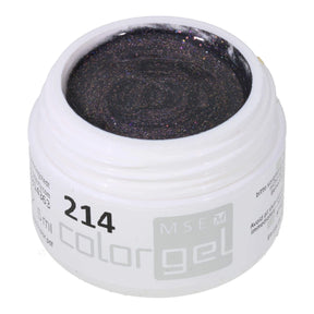 #214 Premium-EFFEKT Color Gel 5ml Dunkles Blaugrau mit ausgeprägtem Multicoloreffekt - MSE - The Beauty Company