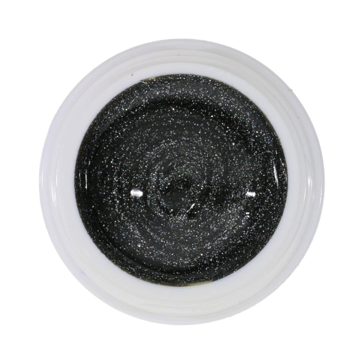 #215 Premium-GLITTER Color Gel 5ml Dunkles Grau mit kräftigem Silberglitter - MSE - The Beauty Company