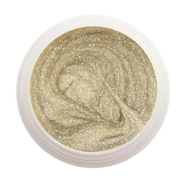 #221 Premium-GLITTER Color Gel 5ml Blasser Cremeton unterlegt mit einem silbernen Glitter - MSE - The Beauty Company