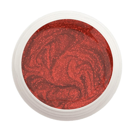 #226 Premium-GLITTER Color Gel 5ml Satt schimmendes Rot verstärkt durch einen farbintensiven Glitter - MSE - The Beauty Company