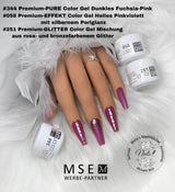 #251 Premium-GLITTER Color Gel 5ml Mischung aus rosa- und bronzefarbenem Glitter - MSE - The Beauty Company