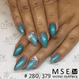 #280 Premium-EFFEKT Color Gel 5ml Mittleres Blaugrün mit dezentem Perlglanz - MSE - The Beauty Company