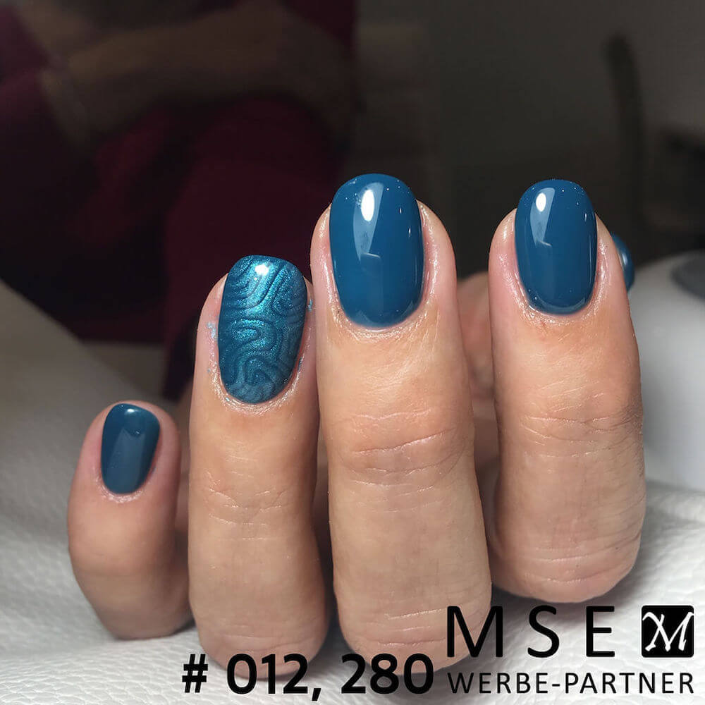 #280 Premium-EFFEKT Color Gel 5ml Mittleres Blaugrün mit dezentem Perlglanz - MSE - The Beauty Company