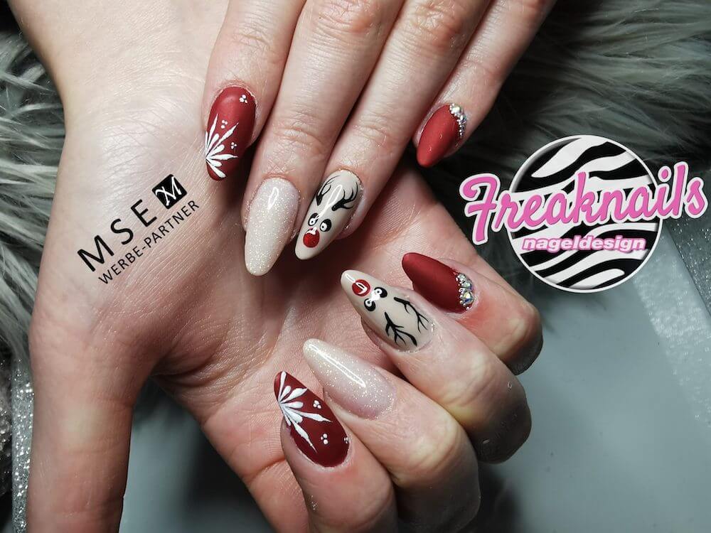 #308 Premium-EFFEKT Color Gel 5ml Kräftiges Bordeauxrot mit Schimmereffekt - MSE - The Beauty Company