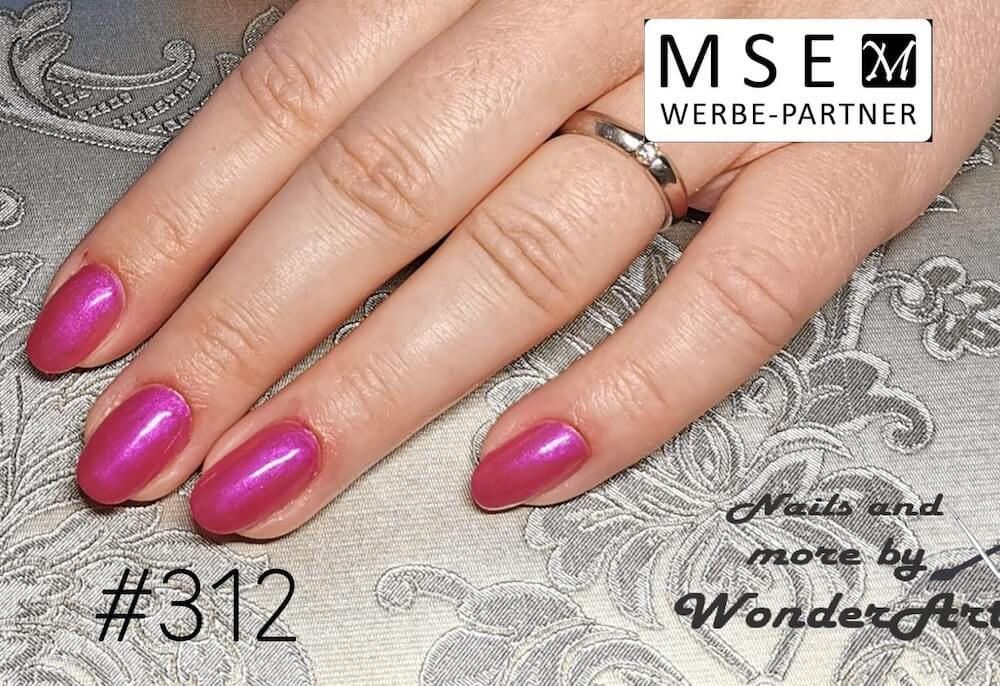 #312 Premium-EFFEKT Color Gel 5ml Intensives Fuchsiapink mit Perlglanz - MSE - The Beauty Company