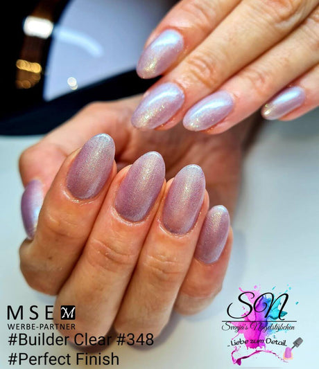 #348 Premium-EFFEKT Color Gel 5ml Silber mit rosa-grünem Schimmer - MSE - The Beauty Company