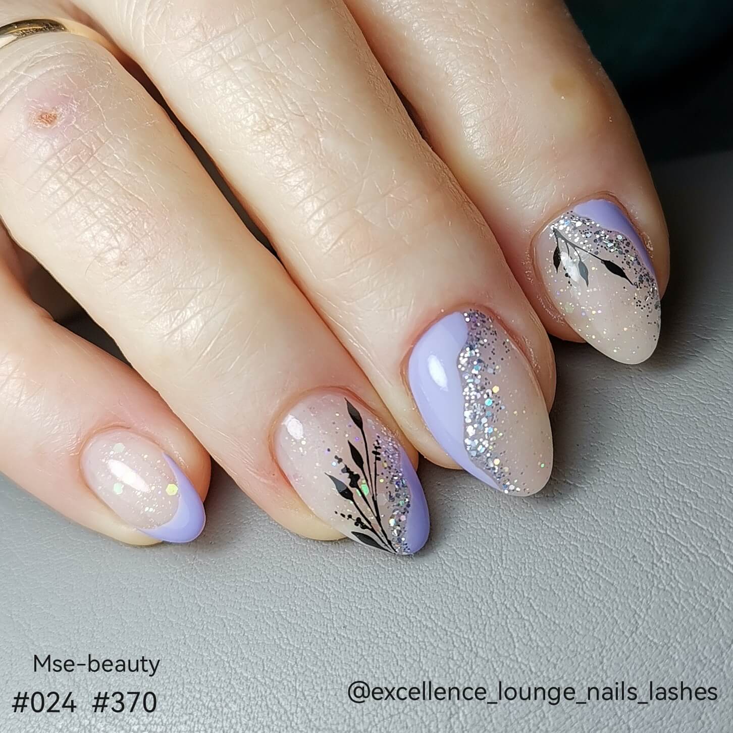 #370 Premium-GLITTER Color Gel 5ml Blassblauer Regenbogenglitter - MSE - The Beauty Company