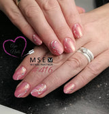 #416 Premium-EFFEKT Color Gel 5ml Zartes Rosa mit feinem Goldschimmer - MSE - The Beauty Company