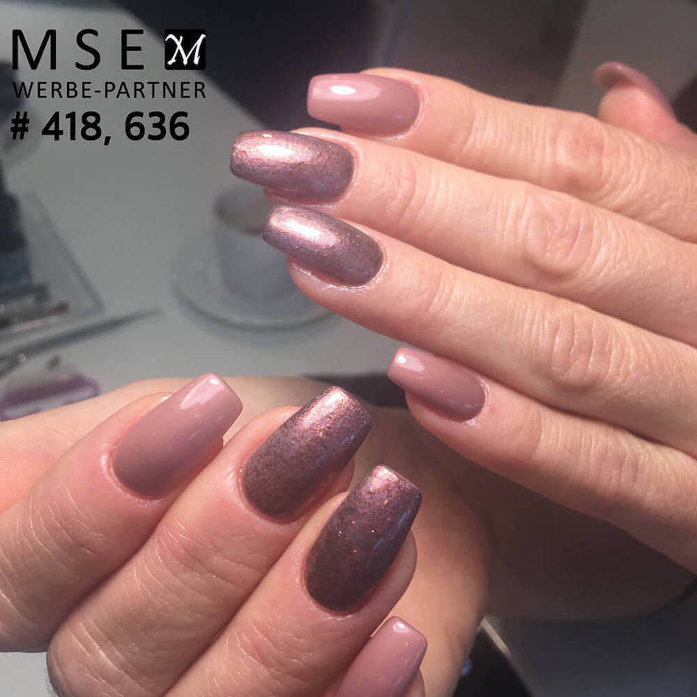 #418 Premium-EFFEKT Color Gel 5ml Schimmerndes Altrosa - MSE - The Beauty Company