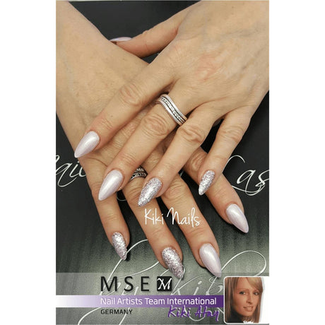 #438 Premium-GLITTER Color Gel 5ml Fliederfarbendes Gel mit Silberglitter - MSE - The Beauty Company