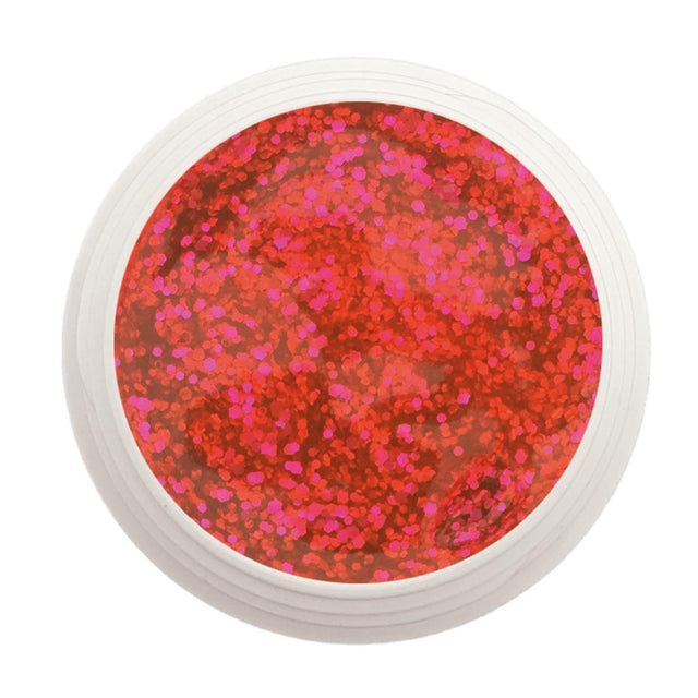 #456 Premium-GLITTER Color Gel 5ml Neon-Pink mit grobem Silberglitter - MSE - The Beauty Company