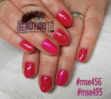 #456 Premium-GLITTER Color Gel 5ml Neon-Pink mit grobem Silberglitter - MSE - The Beauty Company