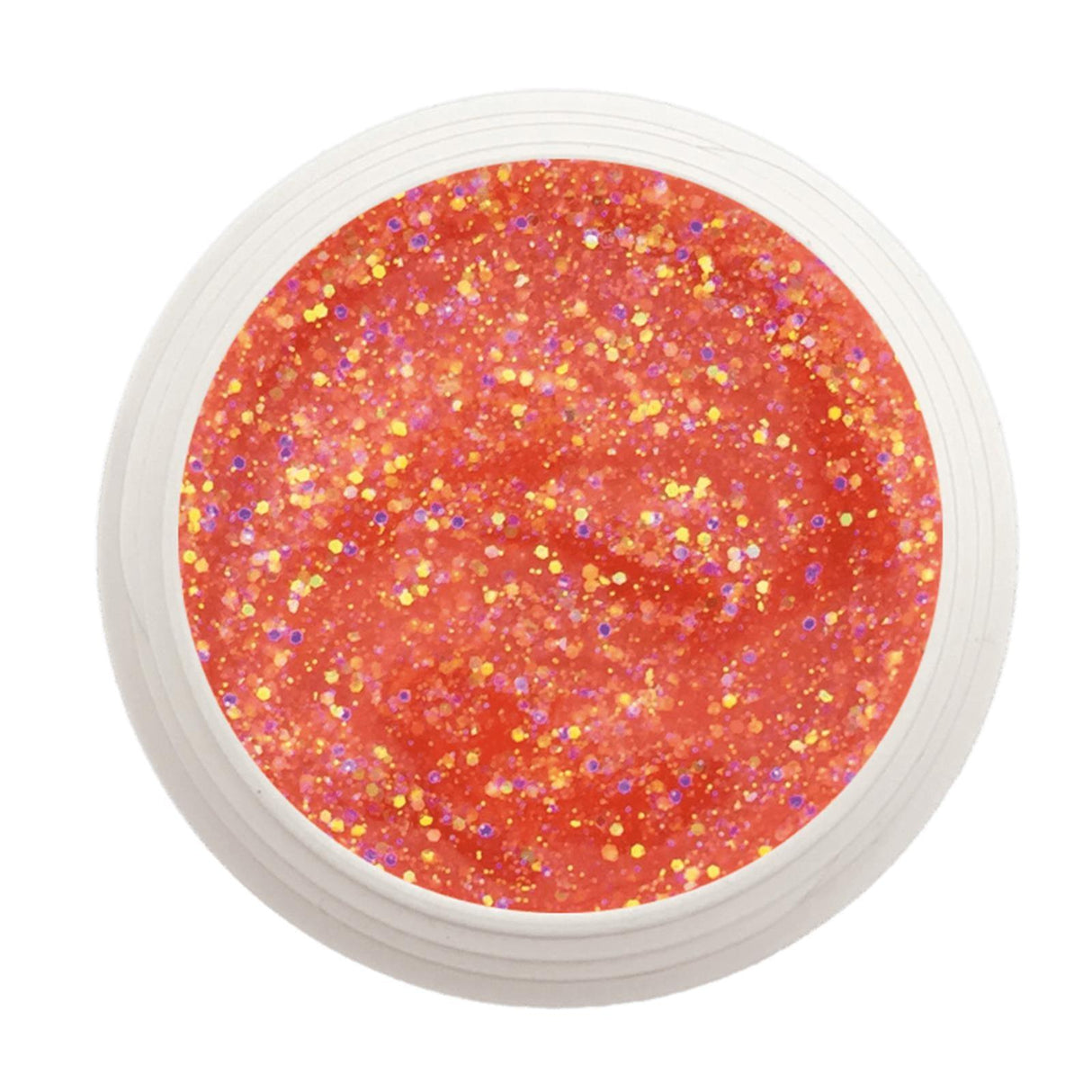 #481 Premium-GLITTER Color Gel 5ml Transparentes rosafarbenes Gel mit Regenbogeneffekt - MSE - The Beauty Company